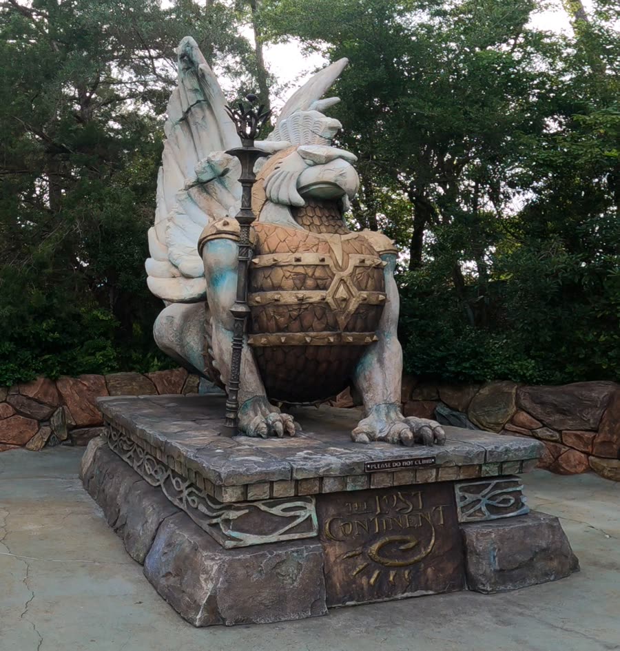 A creature figure at Islands of Adventure